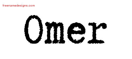 Typewriter Name Tattoo Designs Omer Free Printout
