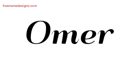 Art Deco Name Tattoo Designs Omer Graphic Download