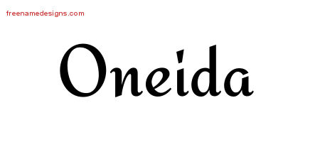 Calligraphic Stylish Name Tattoo Designs Oneida Download Free