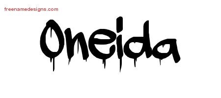Graffiti Name Tattoo Designs Oneida Free Lettering