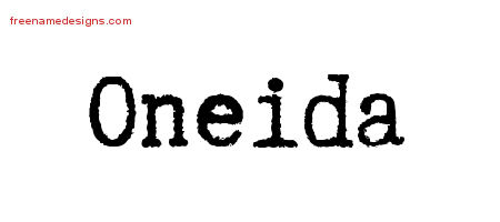 Typewriter Name Tattoo Designs Oneida Free Download