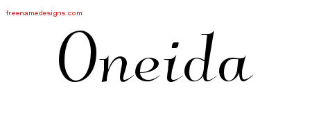 Elegant Name Tattoo Designs Oneida Free Graphic