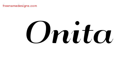 Art Deco Name Tattoo Designs Onita Printable