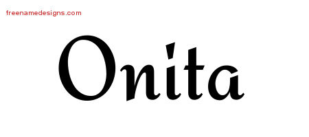 Calligraphic Stylish Name Tattoo Designs Onita Download Free