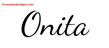 Lively Script Name Tattoo Designs Onita Free Printout