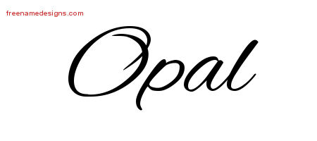 Cursive Name Tattoo Designs Opal Download Free