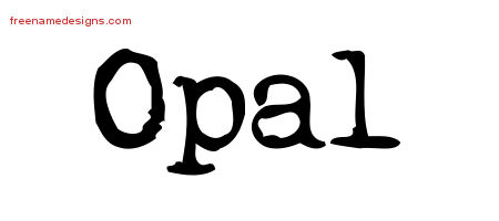 Vintage Writer Name Tattoo Designs Opal Free Lettering