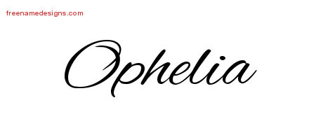 Cursive Name Tattoo Designs Ophelia Download Free