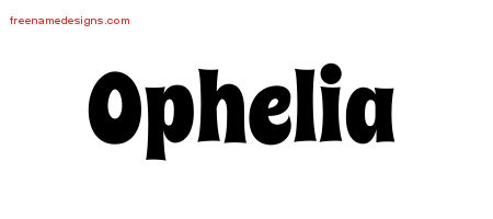 Groovy Name Tattoo Designs Ophelia Free Lettering