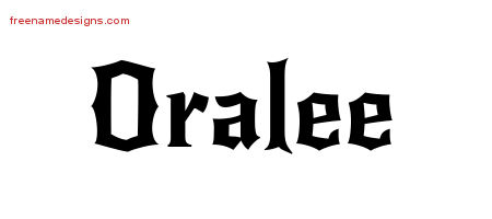 Gothic Name Tattoo Designs Oralee Free Graphic