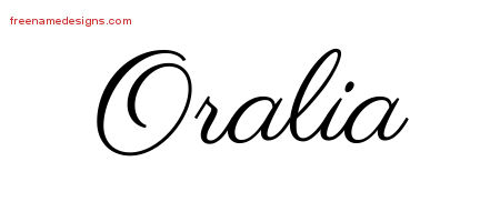 Classic Name Tattoo Designs Oralia Graphic Download