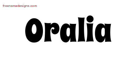 Groovy Name Tattoo Designs Oralia Free Lettering