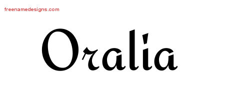 Calligraphic Stylish Name Tattoo Designs Oralia Download Free