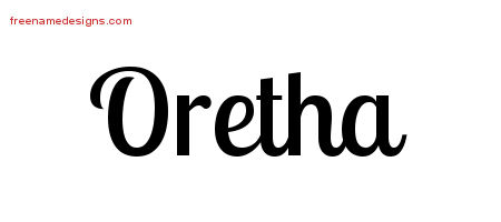Handwritten Name Tattoo Designs Oretha Free Download