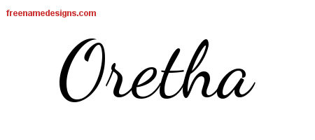 Lively Script Name Tattoo Designs Oretha Free Printout