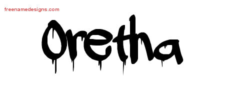 Graffiti Name Tattoo Designs Oretha Free Lettering