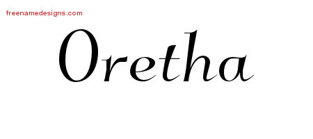 Elegant Name Tattoo Designs Oretha Free Graphic
