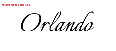 Calligraphic Name Tattoo Designs Orlando Free Graphic