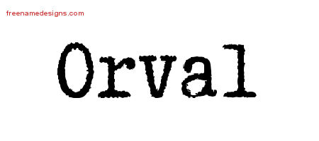 Typewriter Name Tattoo Designs Orval Free Printout