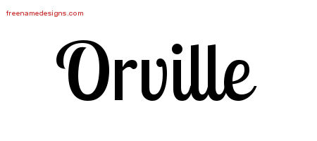 Handwritten Name Tattoo Designs Orville Free Printout