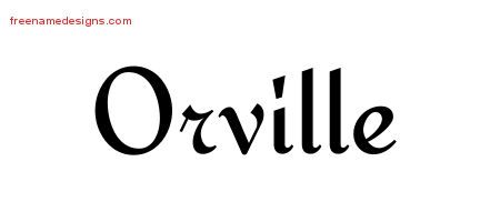 Calligraphic Stylish Name Tattoo Designs Orville Free Graphic
