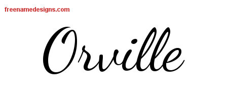 Lively Script Name Tattoo Designs Orville Free Download