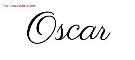 Classic Name Tattoo Designs Oscar Graphic Download