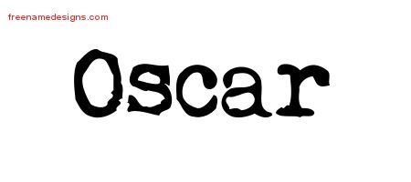 Vintage Writer Name Tattoo Designs Oscar Free