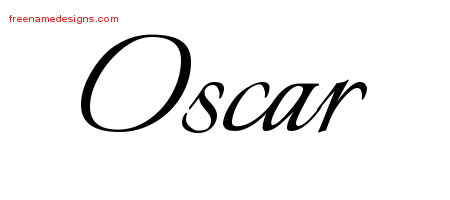 Calligraphic Name Tattoo Designs Oscar Free Graphic