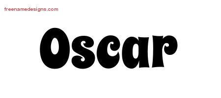 Groovy Name Tattoo Designs Oscar Free Lettering