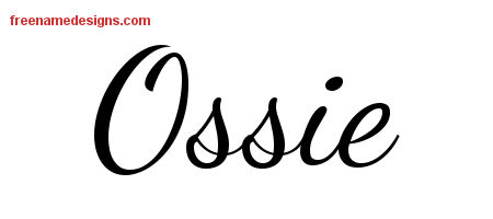 Lively Script Name Tattoo Designs Ossie Free Printout