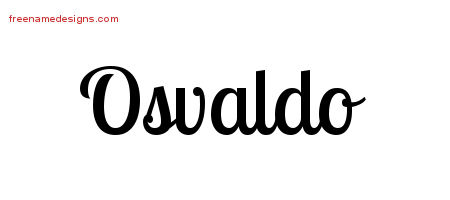 Handwritten Name Tattoo Designs Osvaldo Free Printout