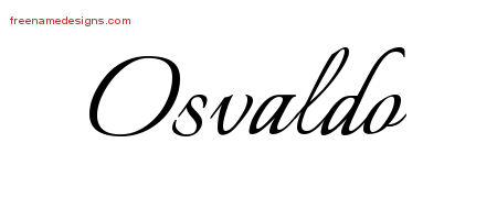 Calligraphic Name Tattoo Designs Osvaldo Free Graphic