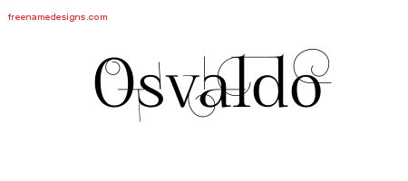 Decorated Name Tattoo Designs Osvaldo Free Lettering