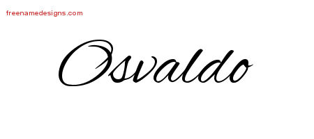 Cursive Name Tattoo Designs Osvaldo Free Graphic