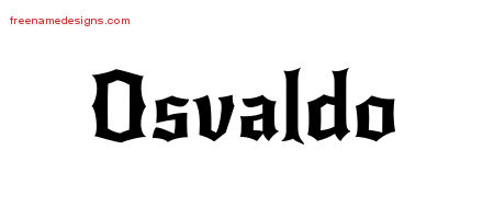 Gothic Name Tattoo Designs Osvaldo Download Free