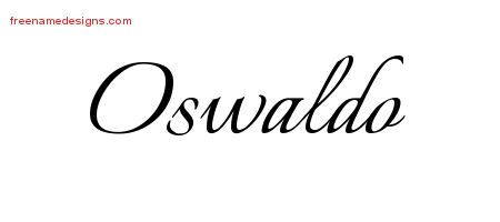 Calligraphic Name Tattoo Designs Oswaldo Free Graphic