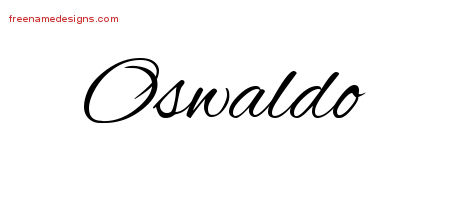 Cursive Name Tattoo Designs Oswaldo Free Graphic