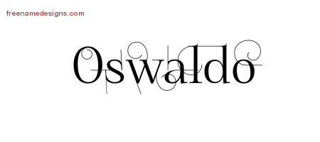 Decorated Name Tattoo Designs Oswaldo Free Lettering