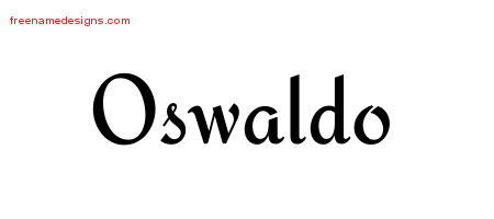 Calligraphic Stylish Name Tattoo Designs Oswaldo Free Graphic