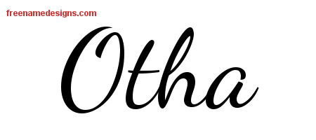 Lively Script Name Tattoo Designs Otha Free Printout