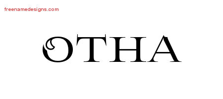 Flourishes Name Tattoo Designs Otha Graphic Download