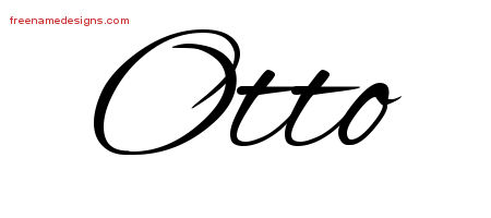 Cursive Name Tattoo Designs Otto Free Graphic