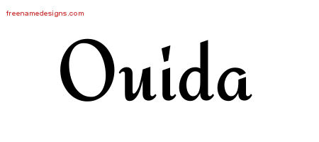 Calligraphic Stylish Name Tattoo Designs Ouida Download Free