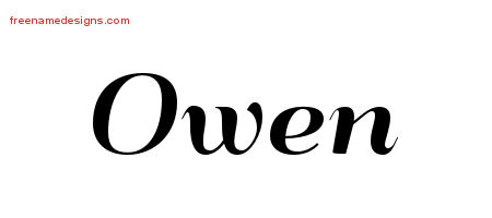 Art Deco Name Tattoo Designs Owen Graphic Download
