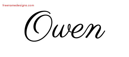 Classic Name Tattoo Designs Owen Printable