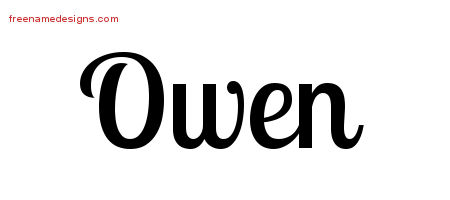 Handwritten Name Tattoo Designs Owen Free Printout