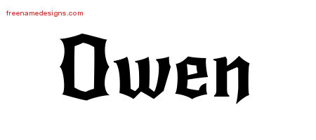 Gothic Name Tattoo Designs Owen Download Free