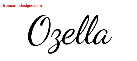 Lively Script Name Tattoo Designs Ozella Free Printout