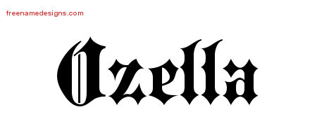 Old English Name Tattoo Designs Ozella Free